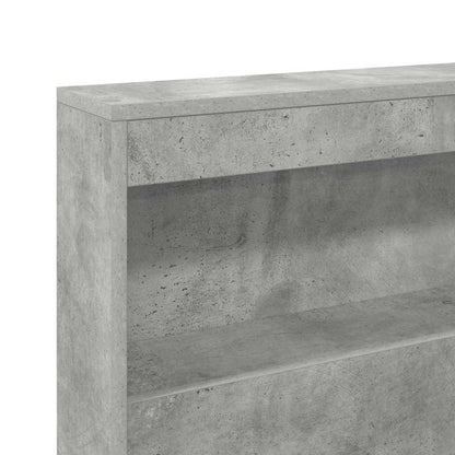 Storage Headboard Concrete Grey 200 cm Engineered Wood