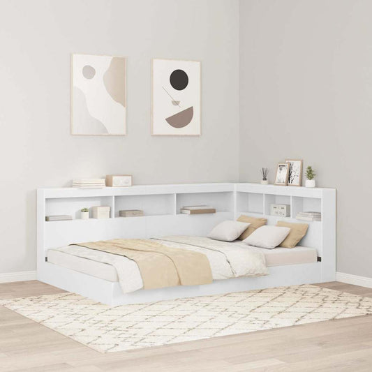 Storage Headboard White 120 cm Engineered Wood
