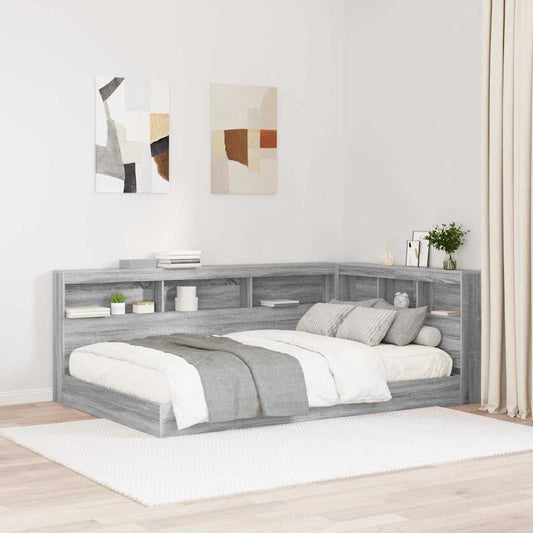 Storage Headboard Grey Sonoma Engineered Wood