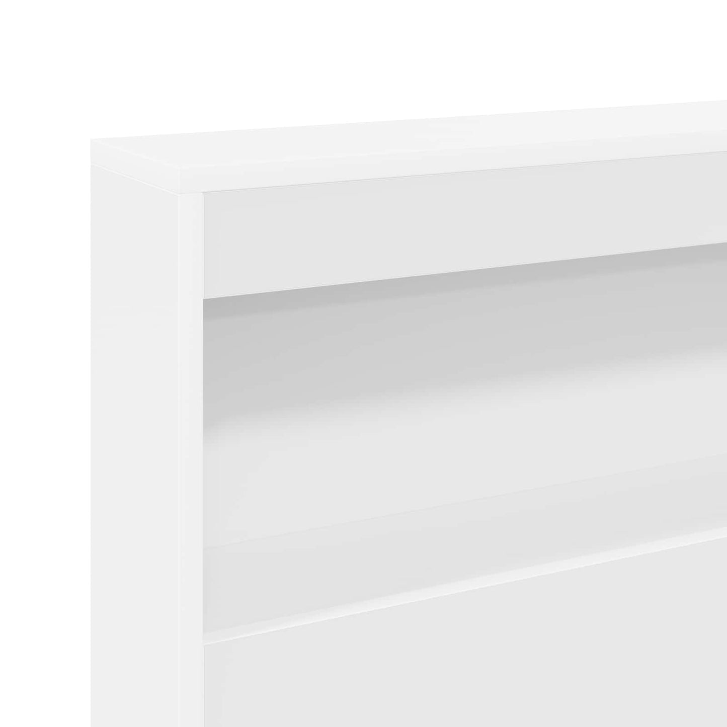 Storage Headboard with Shelf White 140 cm Engineered Wood