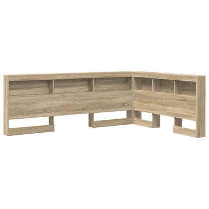 Storage Headboard with Shelf Sonoma Oak 140 cm Engineered Wood