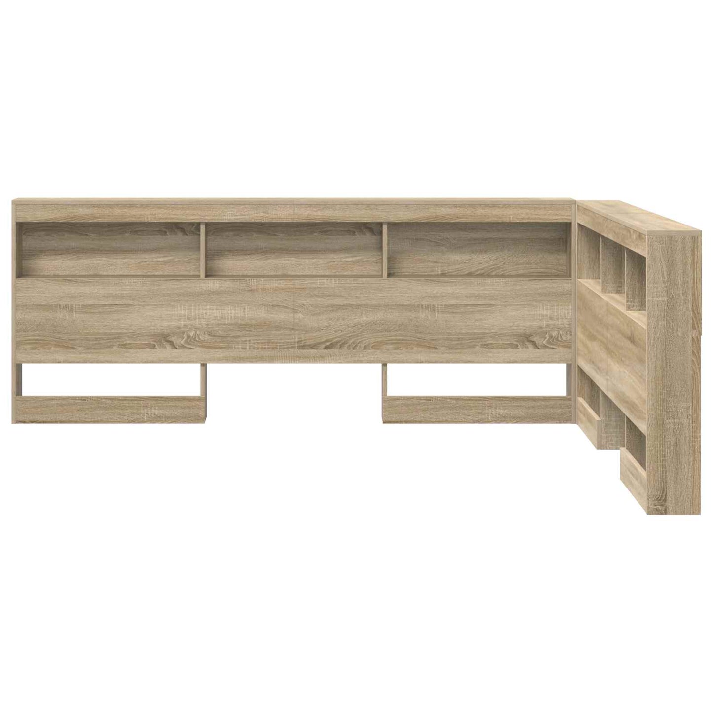 Storage Headboard with Shelf Sonoma Oak 140 cm Engineered Wood
