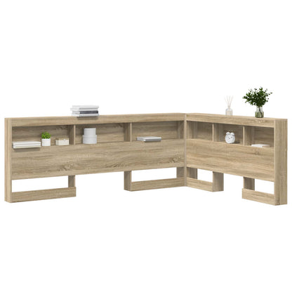 Storage Headboard with Shelf Sonoma Oak 140 cm Engineered Wood