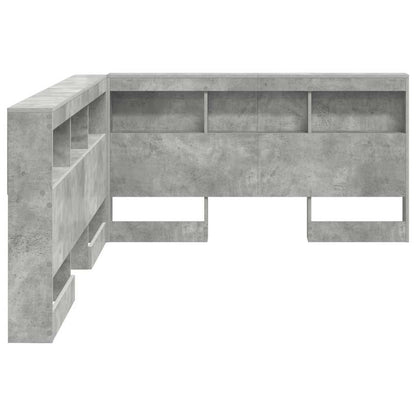 Storage Headboard Concrete Grey 150 cm Engineered Wood