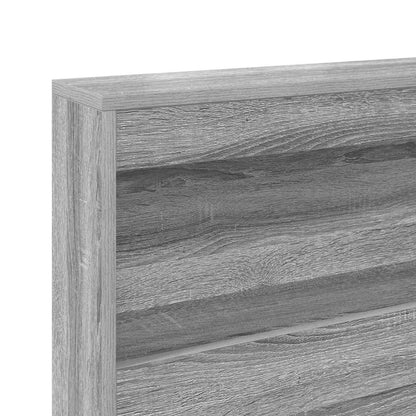 Storage Headboard with Shelf Grey Sonoma 150 cm Engineered Wood