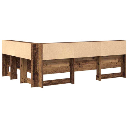 Storage Headboard Old Wood Engineered Wood