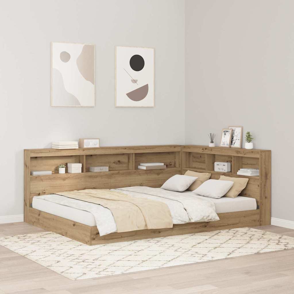 Storage Headboard Artisan Oak Engineered Wood
