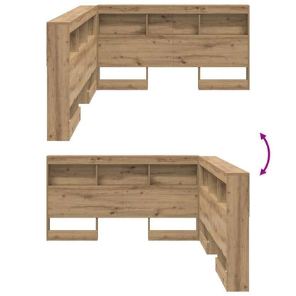 Storage Headboard Artisan Oak Engineered Wood