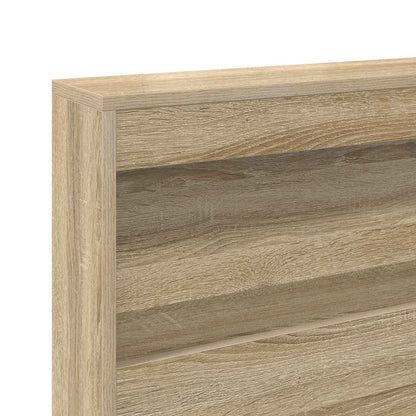 Storage Headboard with Shelf Sonoma Oak 160 cm Engineered Wood