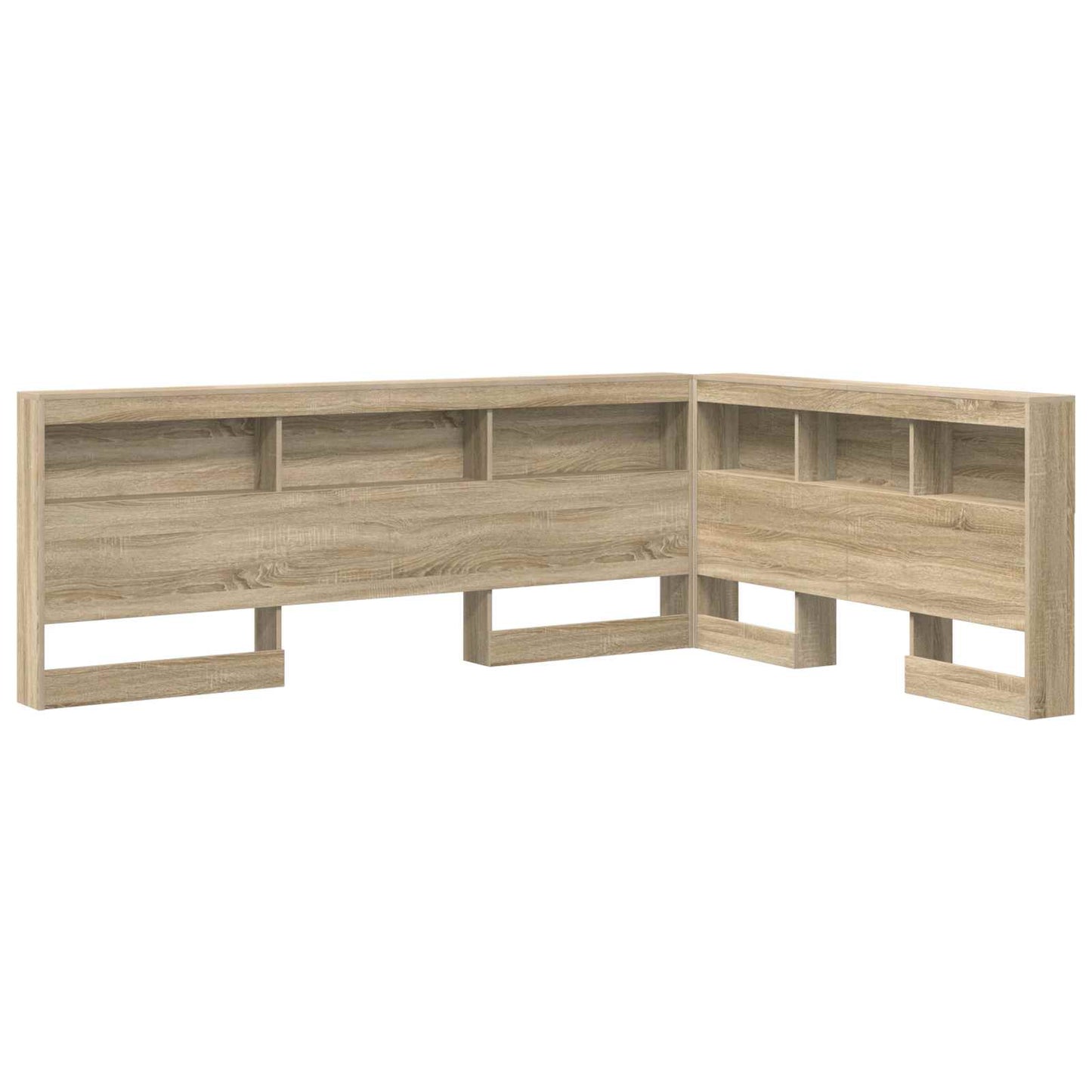 Storage Headboard with Shelf Sonoma Oak 160 cm Engineered Wood