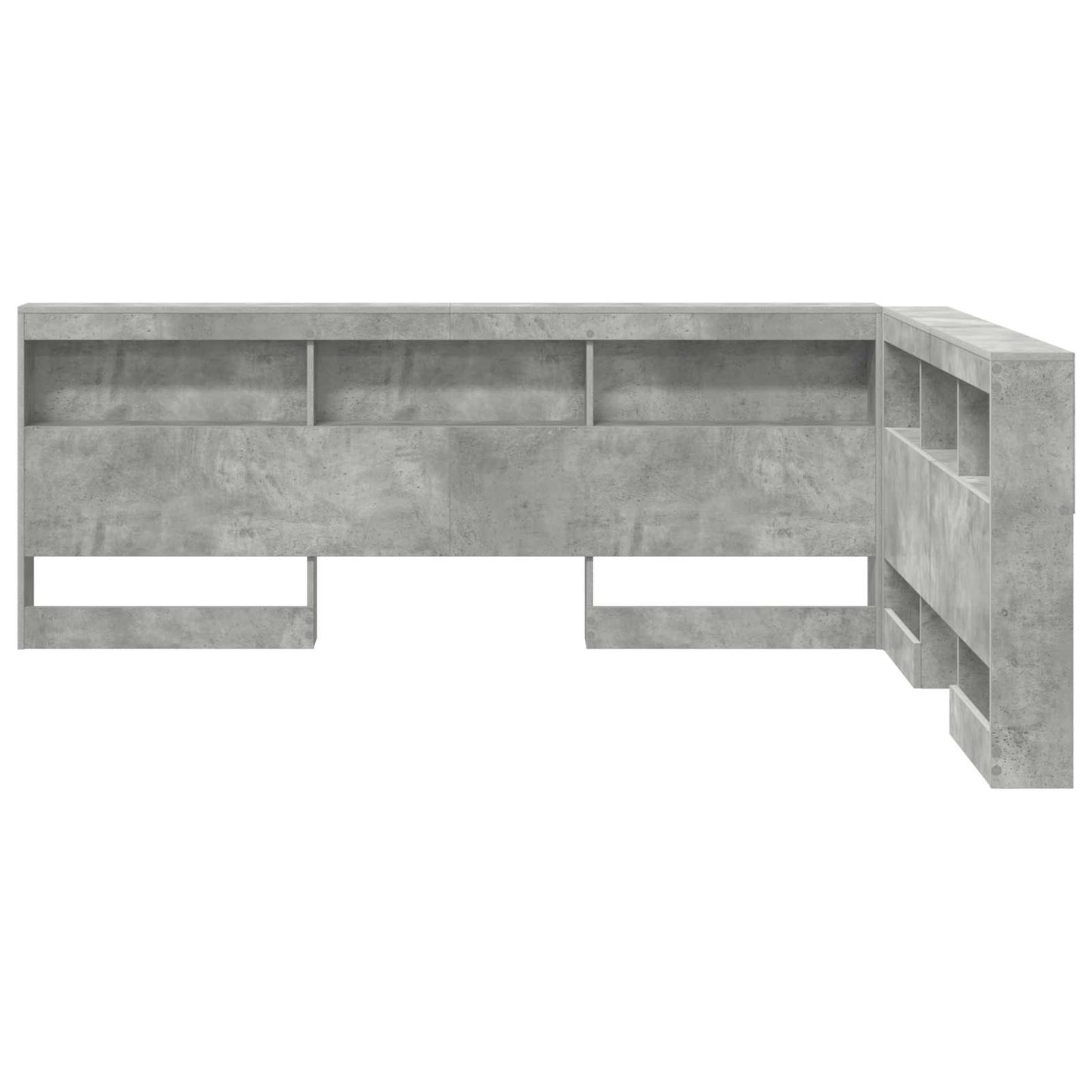 Storage Headboard Concrete Grey 160 cm Engineered Wood