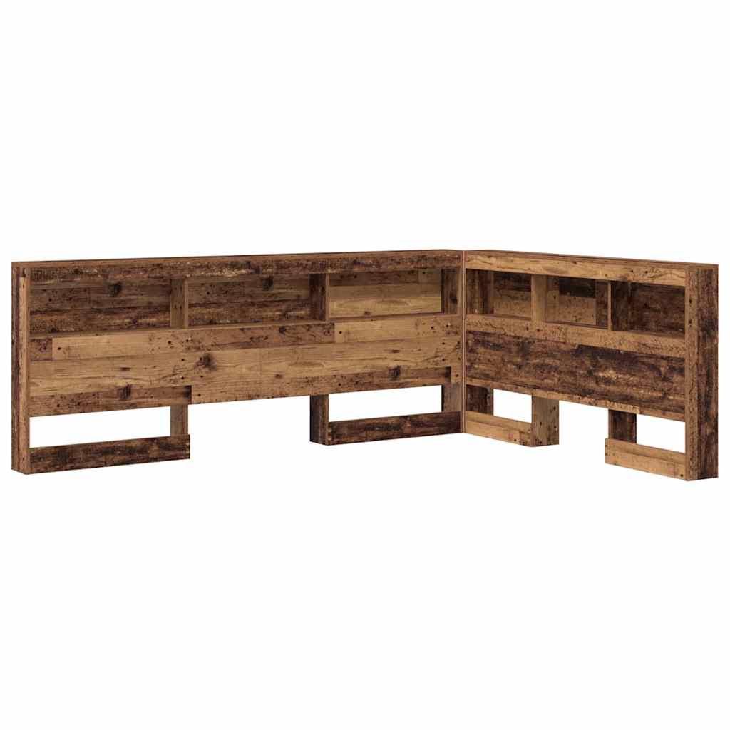 Storage Headboard with Shelf Old Wood 160 cm Engineered Wood