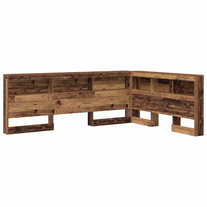 Storage Headboard with Shelf Old Wood 160 cm Engineered Wood