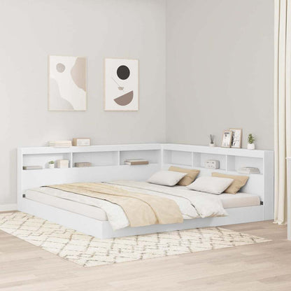 Storage Headboard with Shelf White 180 cm Engineered Wood