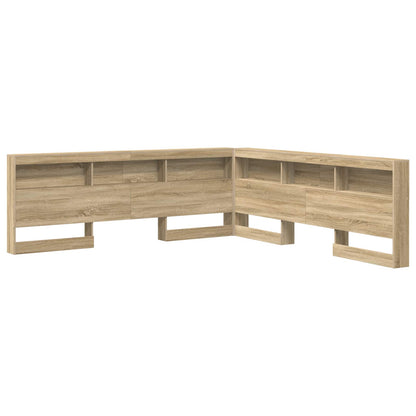 Storage Headboard with Shelf Sonoma Oak 180 cm Engineered Wood