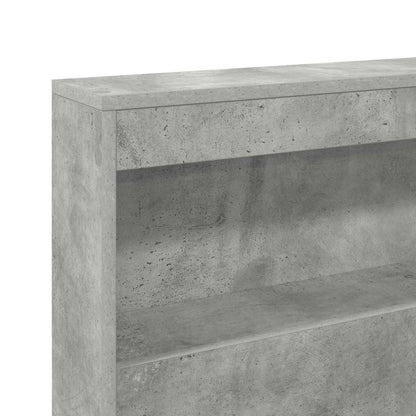 Storage Headboard Concrete Grey 180 cm Engineered Wood