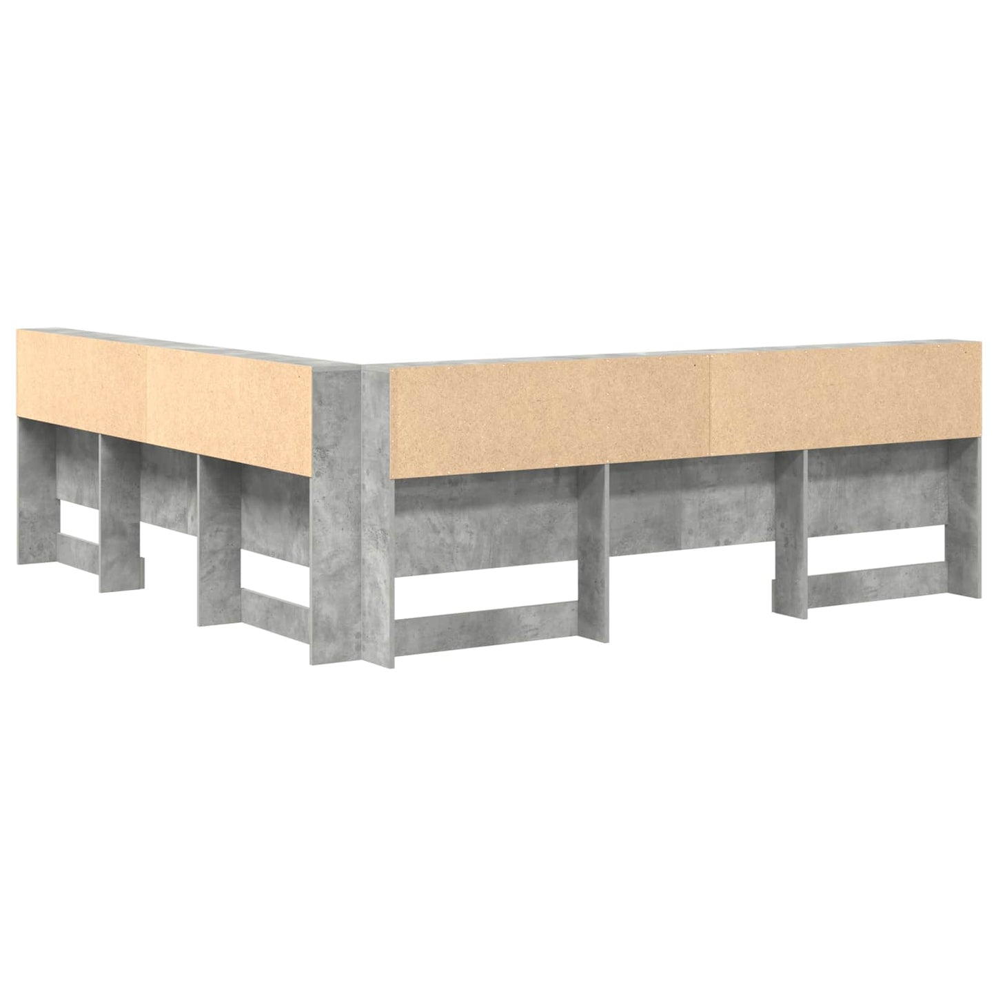 Storage Headboard Concrete Grey 180 cm Engineered Wood