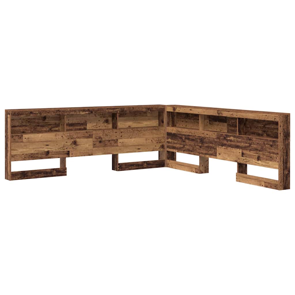 Storage Headboard with Shelf Old Wood 180 cm Engineered Wood