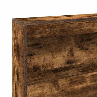 Storage Headboard with Shelf Smoked Oak 90 cm Engineered Wood