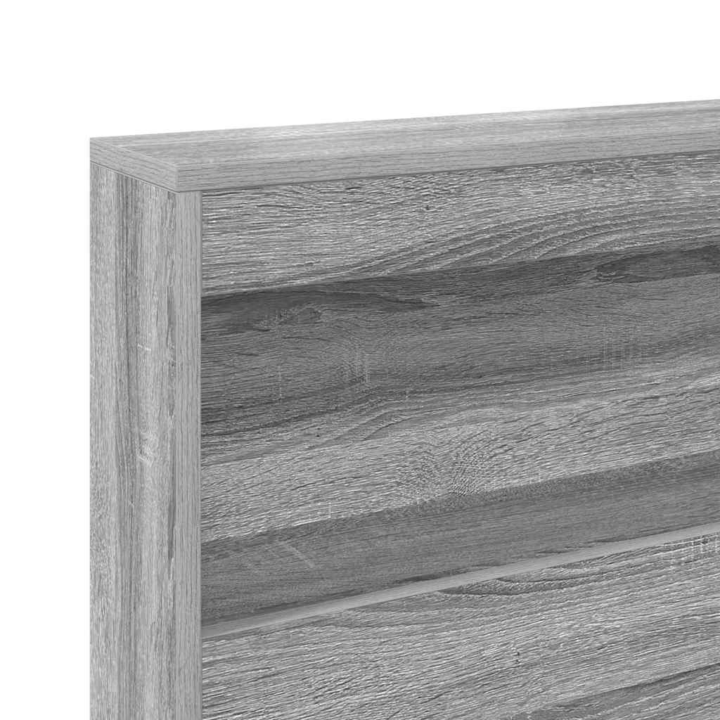 Storage Headboard with Shelf Grey Sonoma 90 cm Engineered Wood