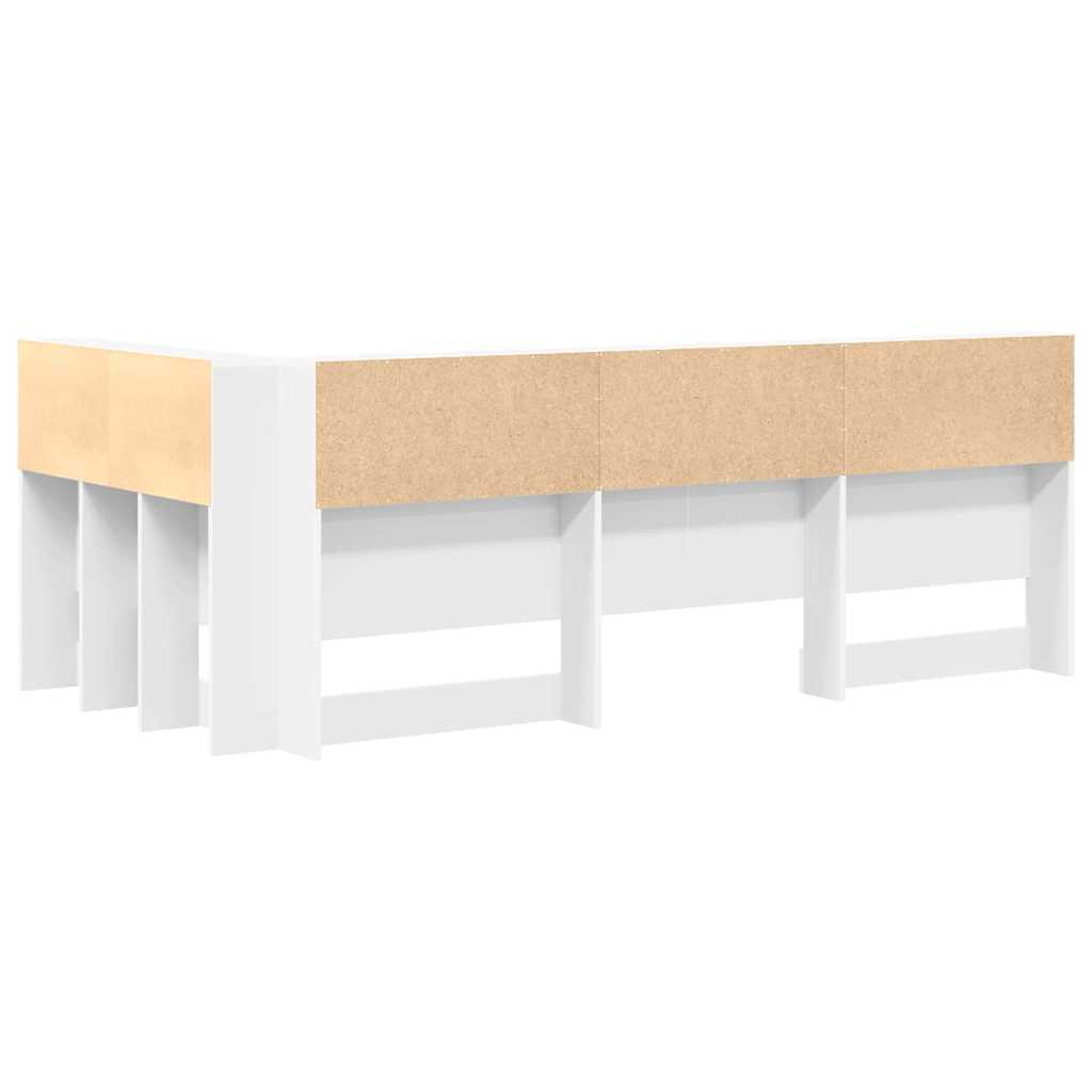 Storage Headboard with Shelf White 75 cm Engineered Wood