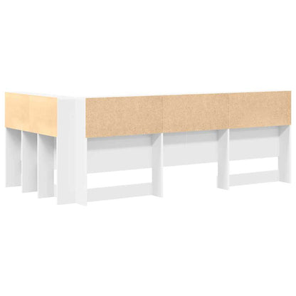 Storage Headboard with Shelf White 75 cm Engineered Wood