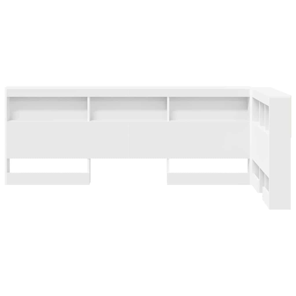 Storage Headboard with Shelf White 75 cm Engineered Wood