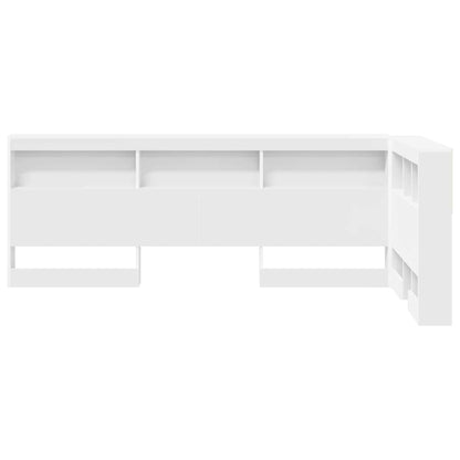 Storage Headboard with Shelf White 75 cm Engineered Wood