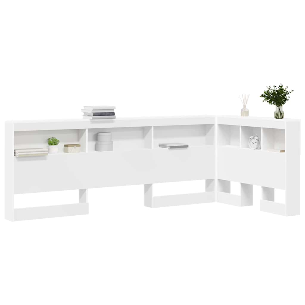 Storage Headboard with Shelf White 75 cm Engineered Wood
