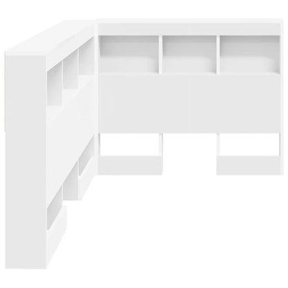 Storage Headboard with Shelf White 75 cm Engineered Wood