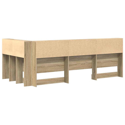Storage Headboard with Shelf Sonoma Oak 75 cm Engineered Wood