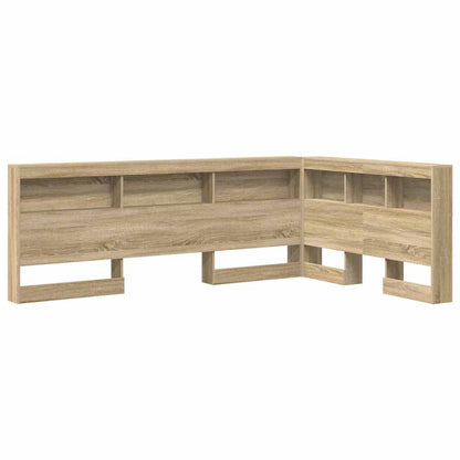 Storage Headboard with Shelf Sonoma Oak 207.5 x 137.5 x 76.5 cm