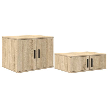 Storage Bed Frame with Storage Sonoma Oak 80 cm Engineered Wood