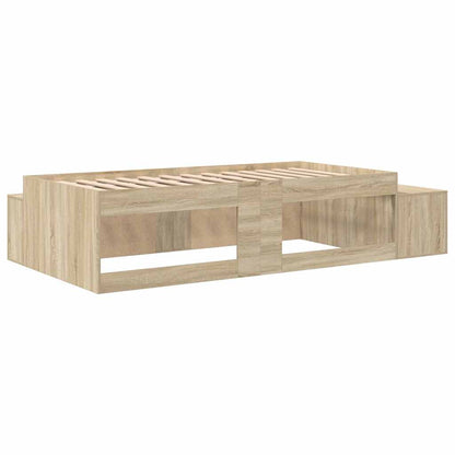 Storage Bed Frame with Storage Sonoma Oak 80 cm Engineered Wood