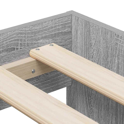 Storage Bed Frame Grey Sonoma 80 cm Engineered Wood