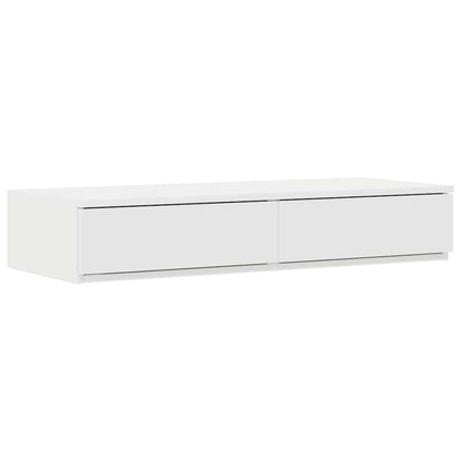 Storage Bed Frame with Drawer White 80 cm Engineered Wood
