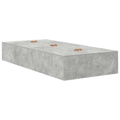 Storage Bed Frame Concrete Grey 80 cm Engineered Wood
