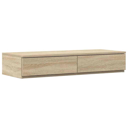 Storage Bed Frame with Drawer Sonoma Oak 90 cm Engineered Wood