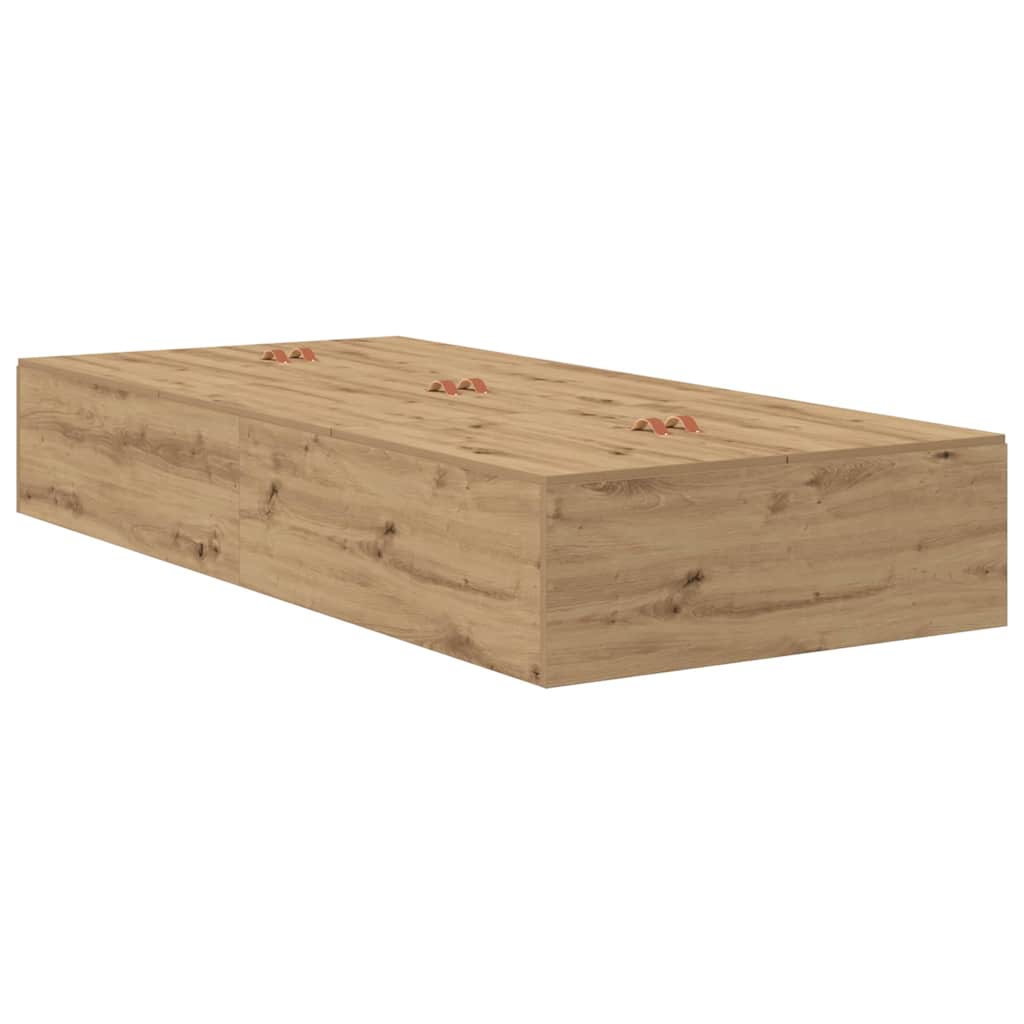 Storage Bed Frame with Door Artisan Oak 100 cm Engineered Wood
