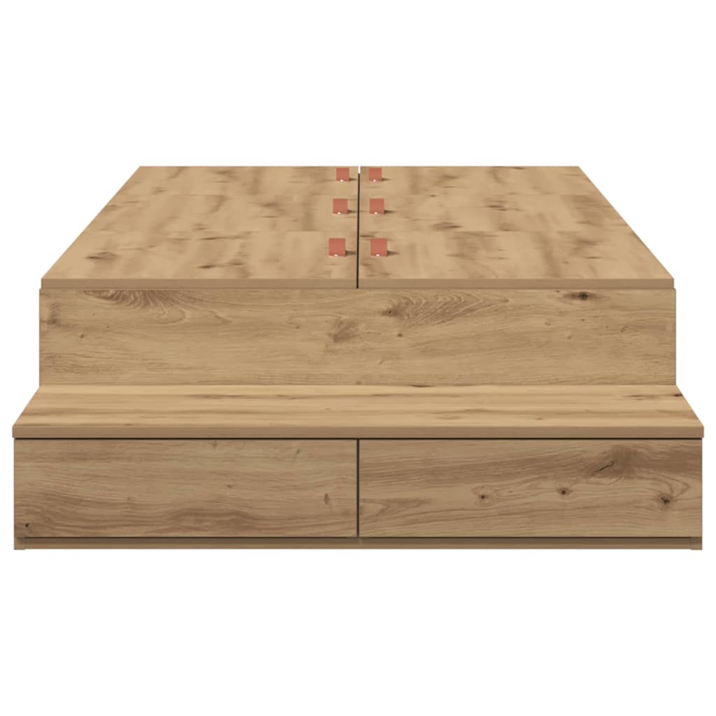 Storage Bed Frame with Door Artisan Oak 100 cm Engineered Wood