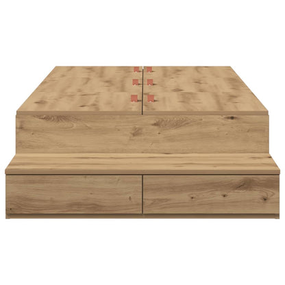Storage Bed Frame with Door Artisan Oak 100 cm Engineered Wood