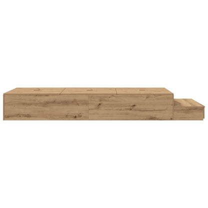Storage Bed Frame with Door Artisan Oak 100 cm Engineered Wood