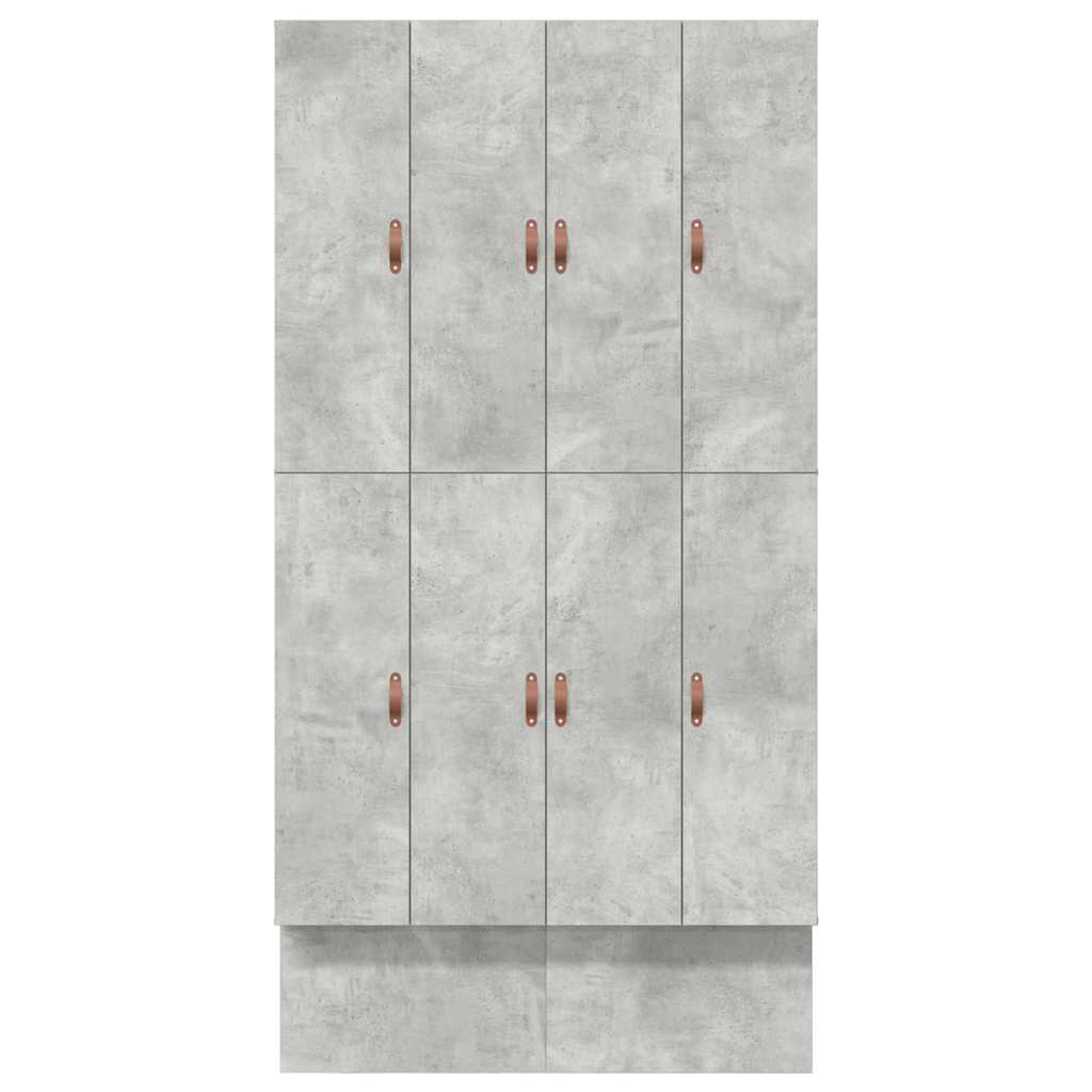 Storage Bed Frame Concrete Grey 120 cm Engineered Wood