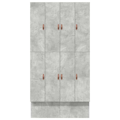 Storage Bed Frame Concrete Grey 120 cm Engineered Wood