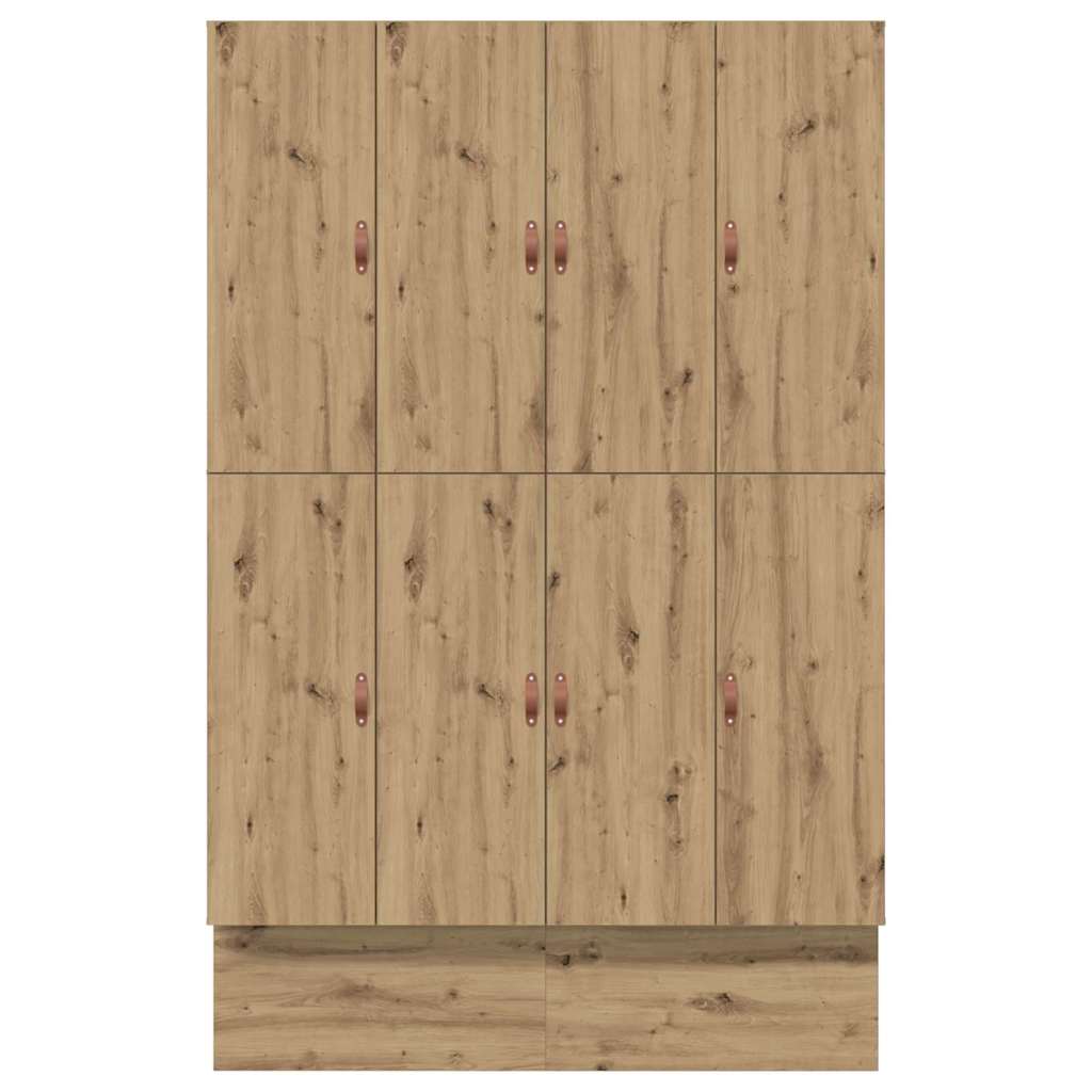 Storage Bed Frame with Door Artisan Oak 150 cm Engineered Wood