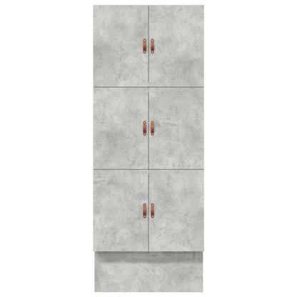 Storage Bed Frame Concrete Grey 90 cm Engineered Wood
