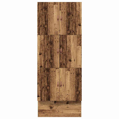 Storage Bed Frame with Drawer Old Wood 90 cm Engineered Wood