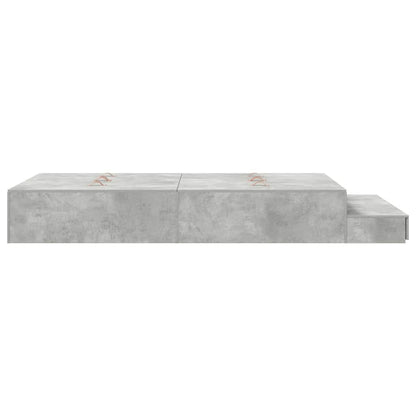 Storage Bed Frame Concrete Grey 120 cm Engineered Wood