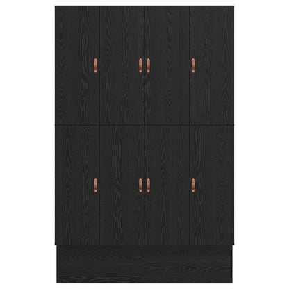 Storage Bed Frame with Drawer Black Oak 135 cm Engineered Wood
