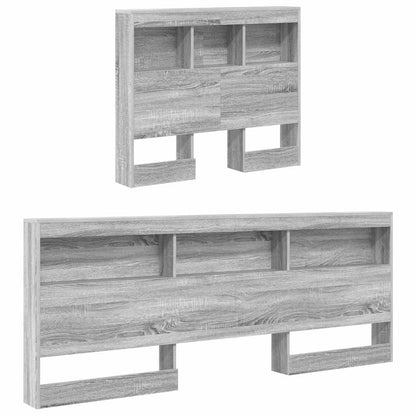 Bookcase Bed Grey sonoma 100 x 200 cm Engineered wood